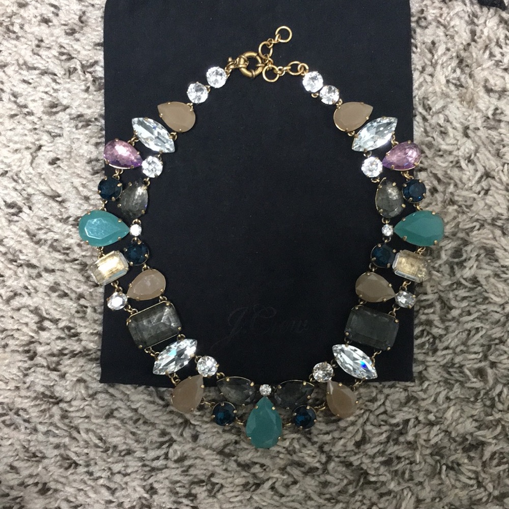 J. Crew. Statement Colored Gemstone Necklace